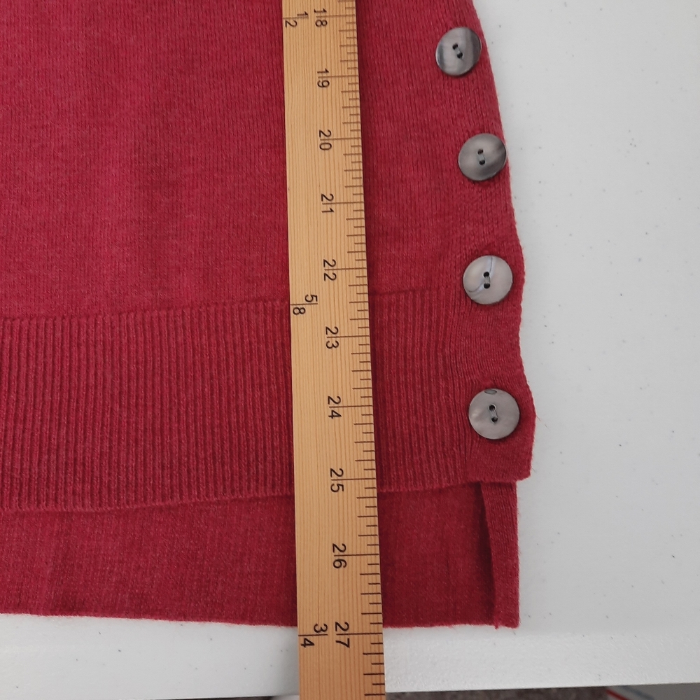 Chico's Raspberry Red Lightweight Knit Sweater - Picture 10 of 10